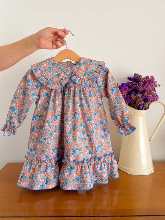 Vestido Florido Gola Boneca
