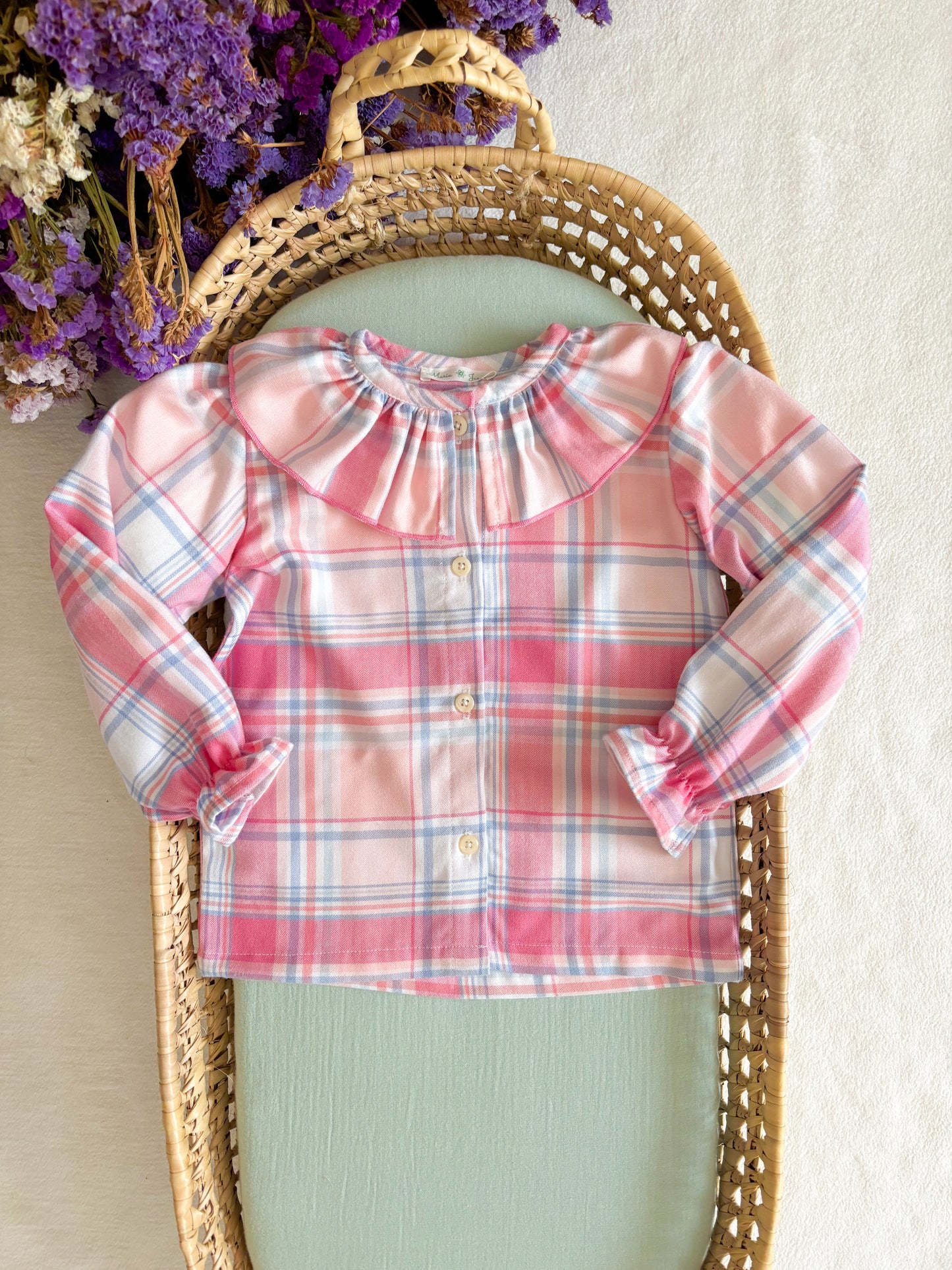 Pijama Xadrez Rosa Folho