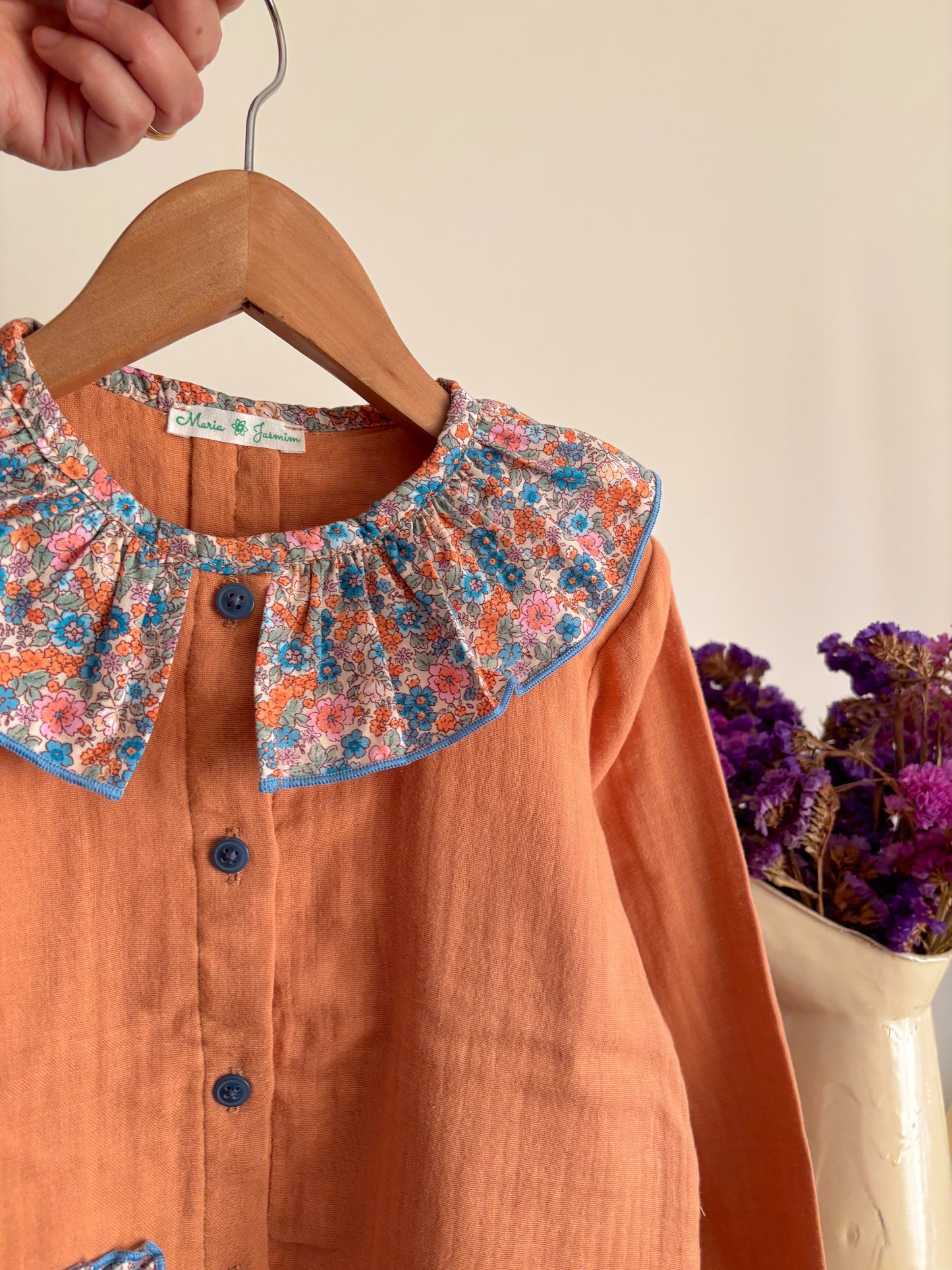 Pijama Musselina Terracota Florido