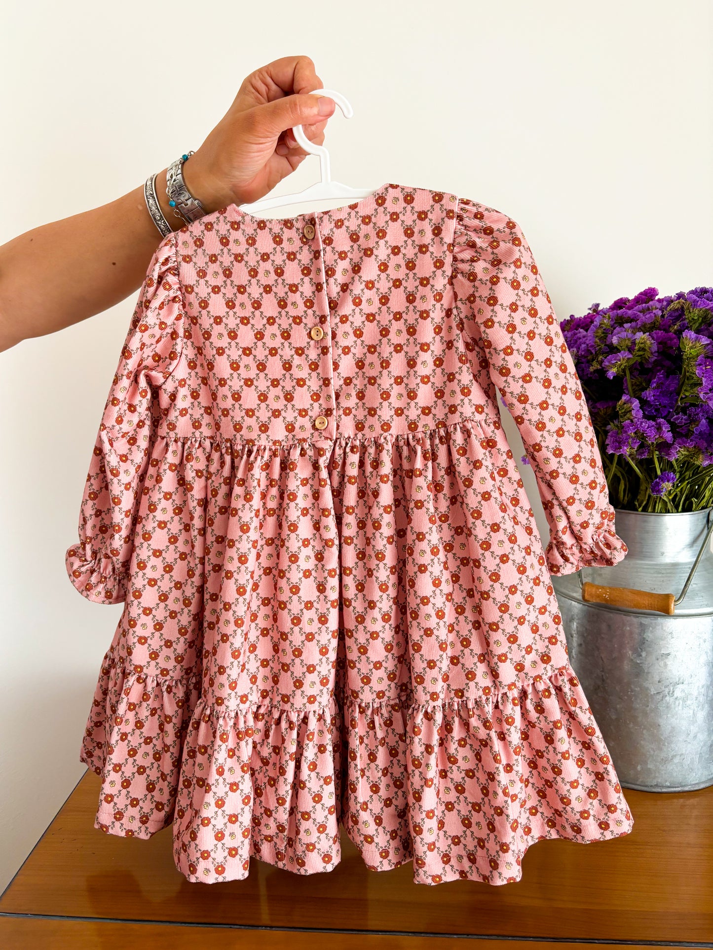 Floral Corduroy Dress