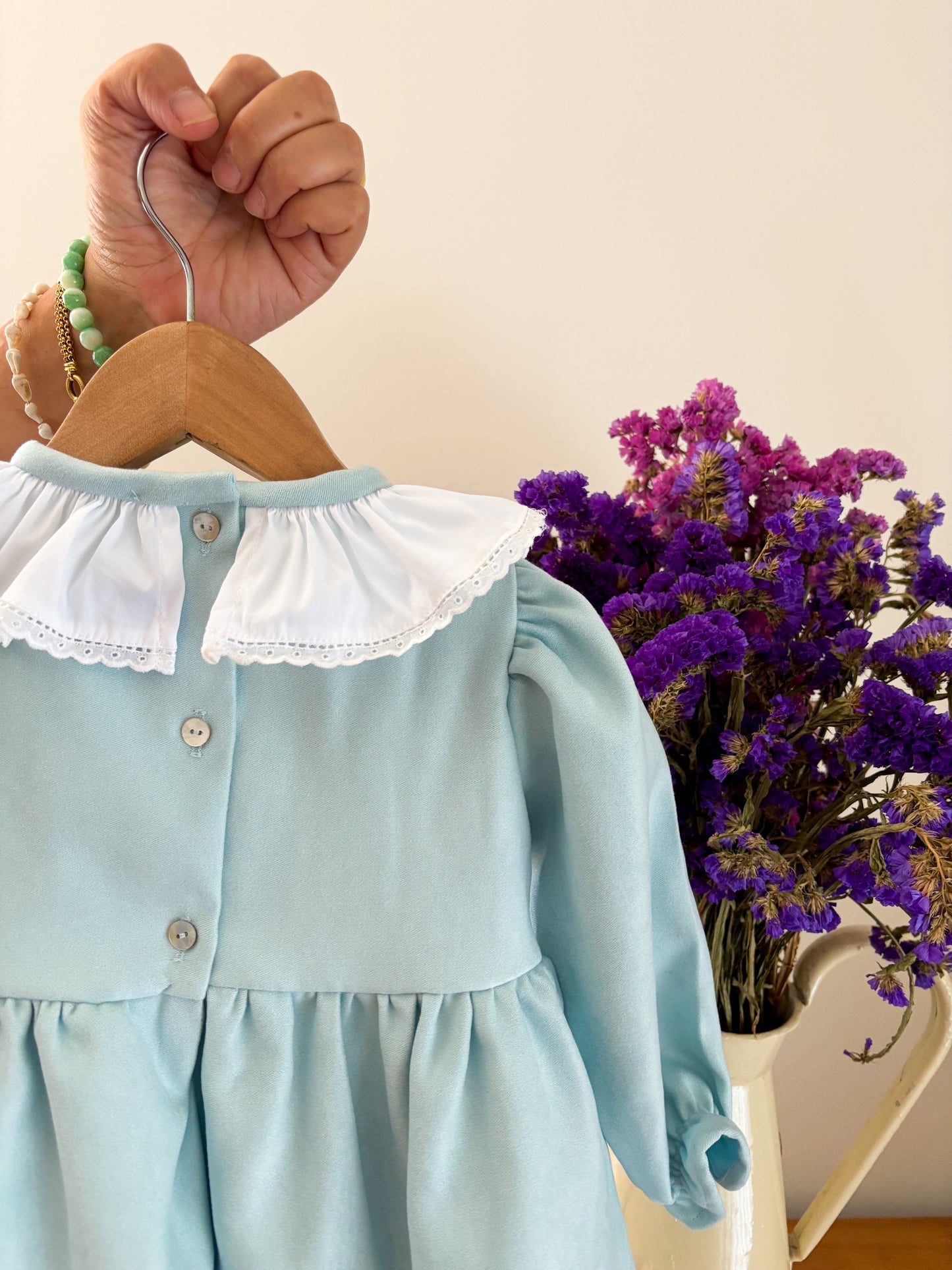 Baby Blue Velvet Dress