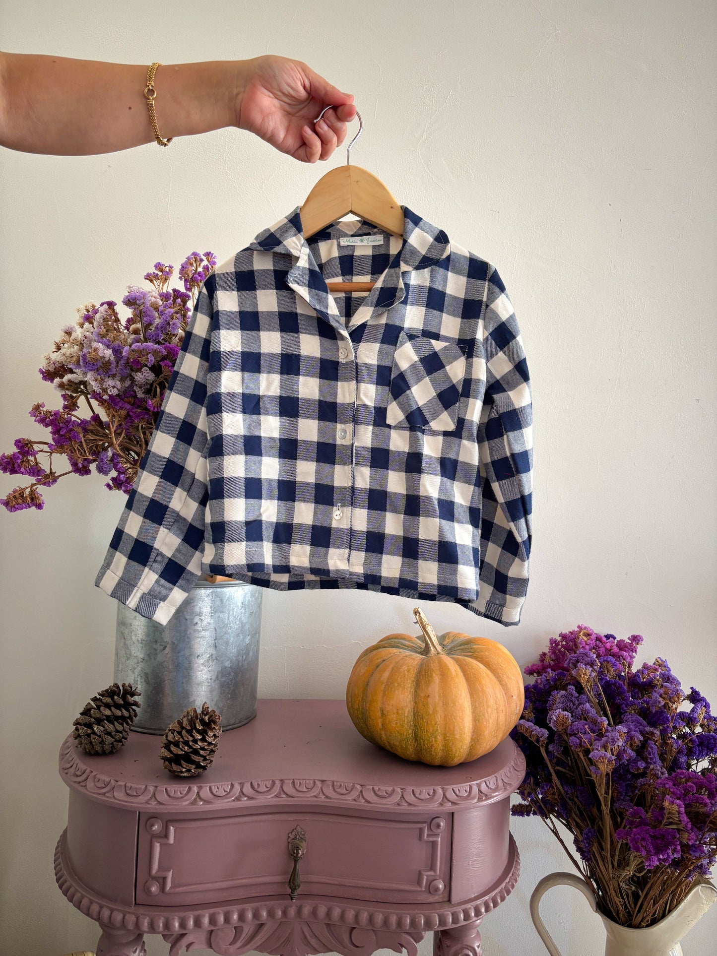 Classic Blue Plaid Pajamas