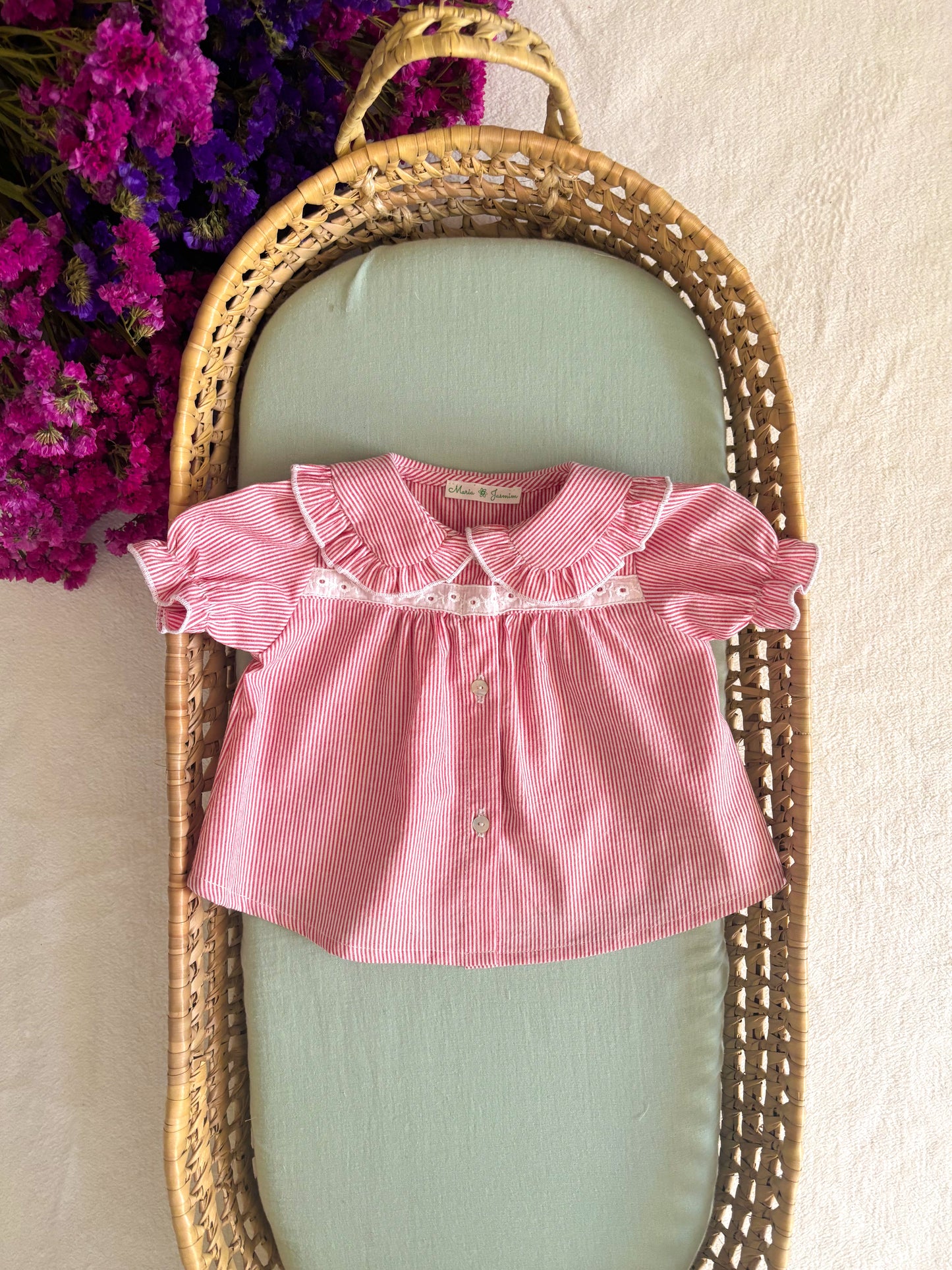 Blusa Rayas Rojas