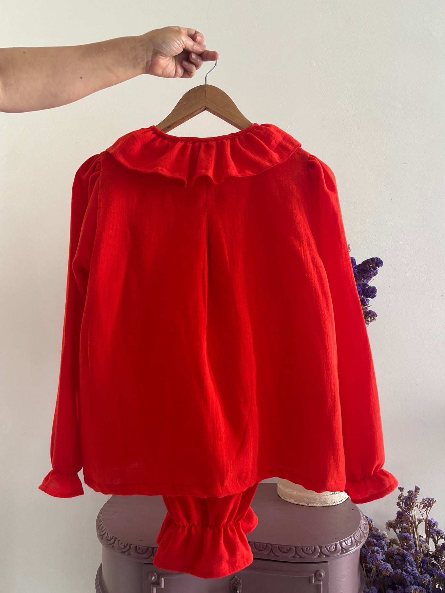 Pijama Musselina Vermelho - Mulher