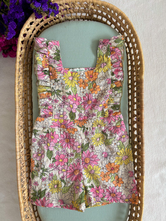 Jardineira Linho Florido