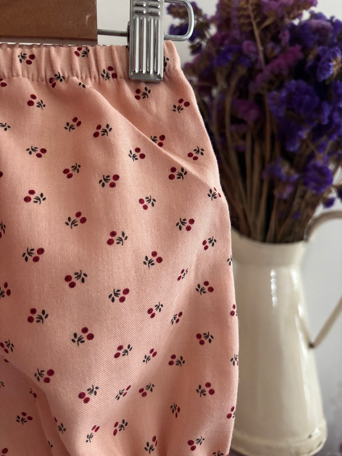 Pijama Musselina Cerejas Manga Curta