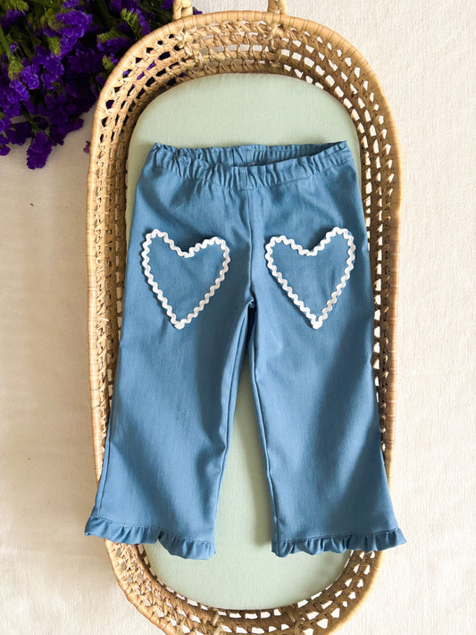 Calça Azul Corações