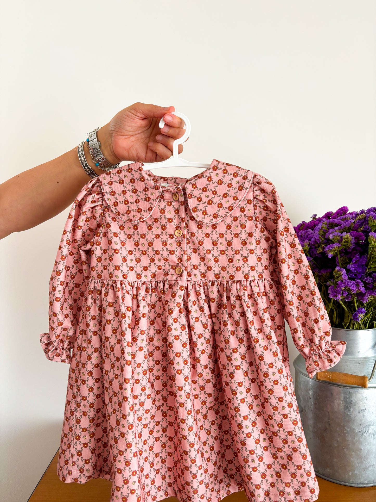 Floral Corduroy Dress