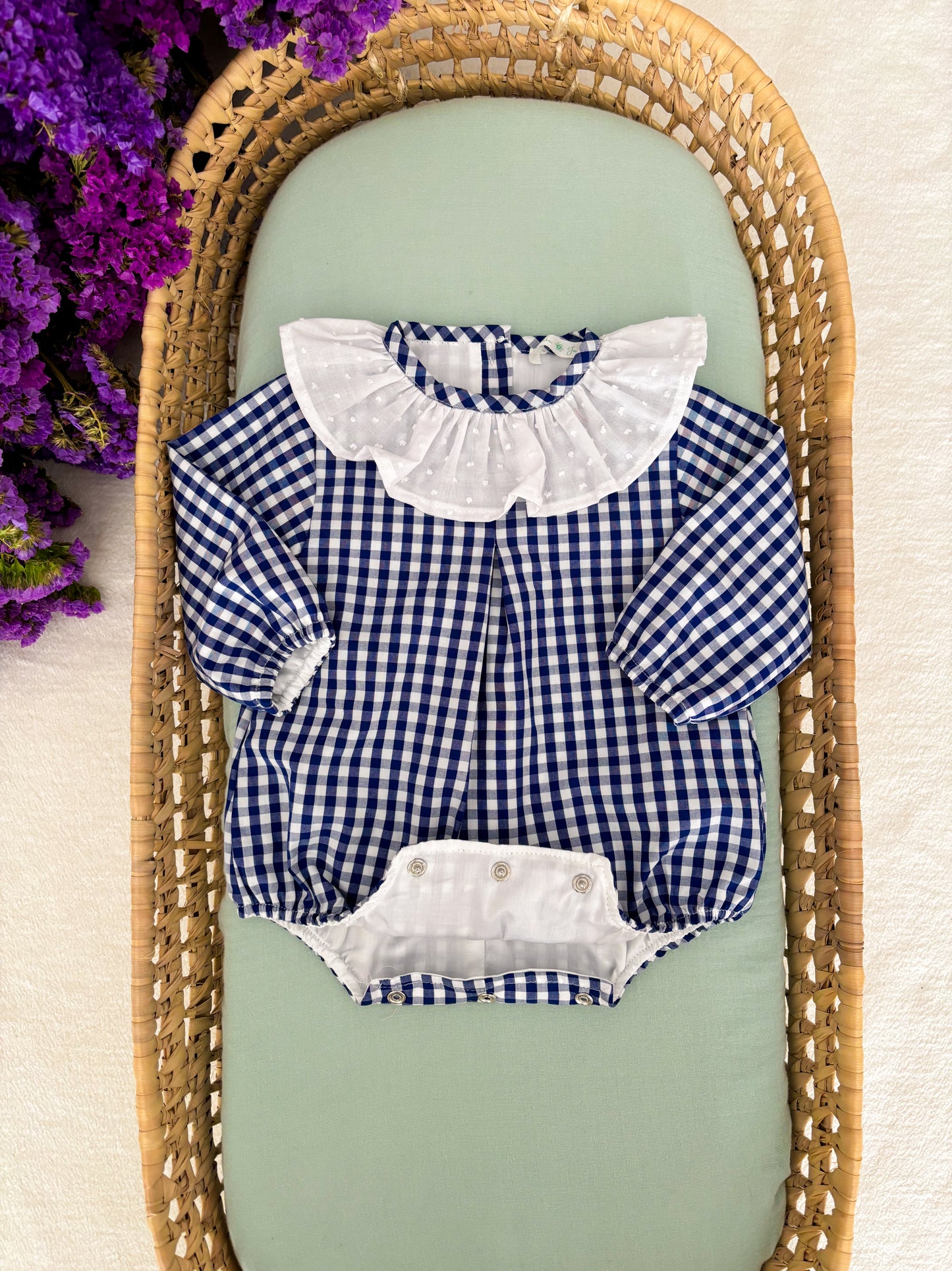 Vichy Blue Romper