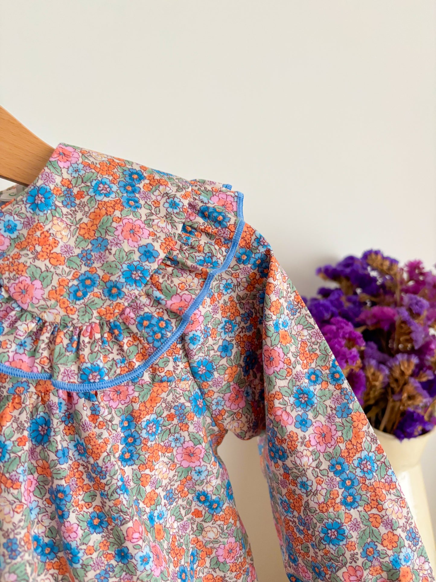 Vestido Florido Gola Boneca