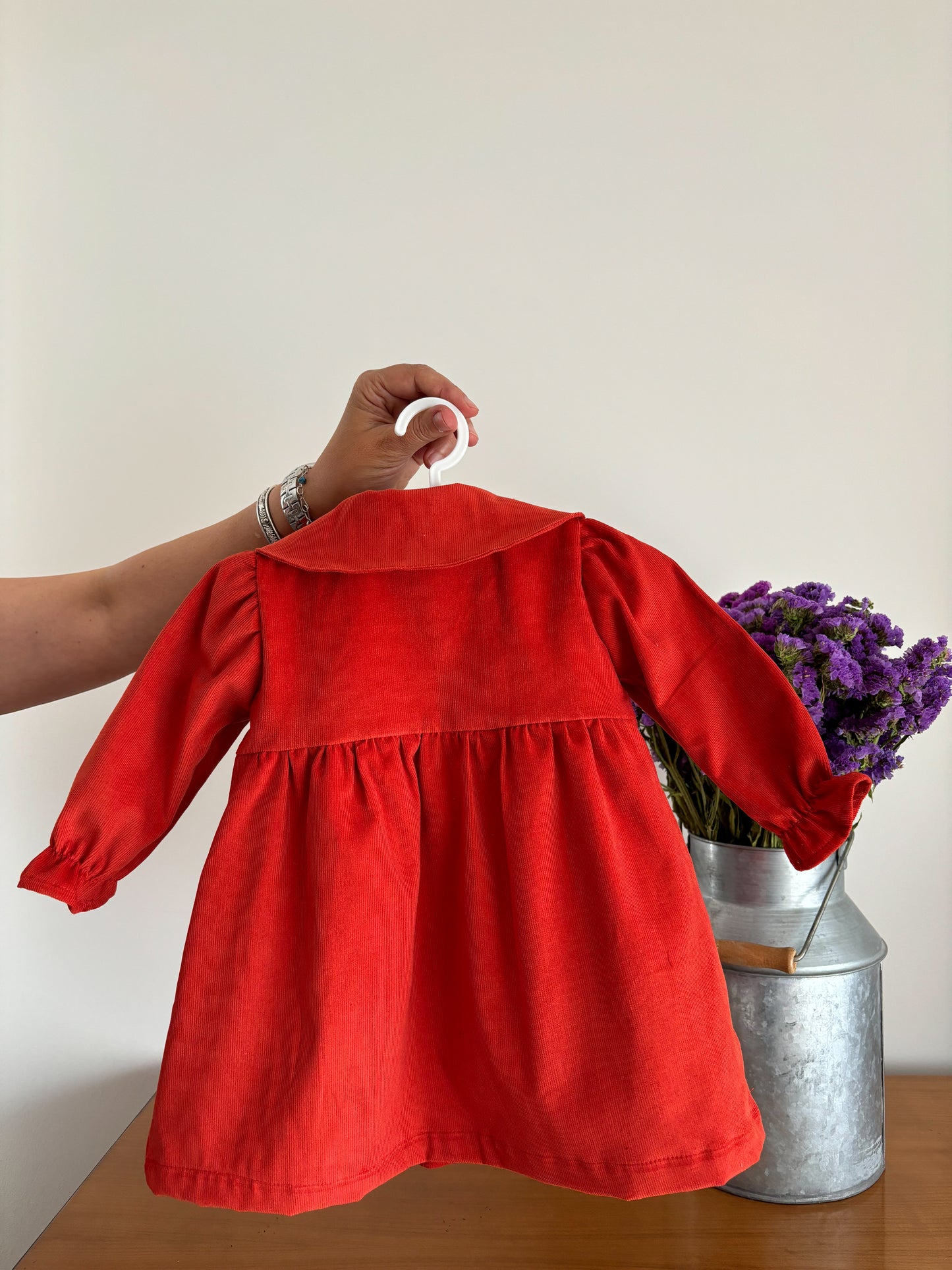 Orange Corduroy Dress