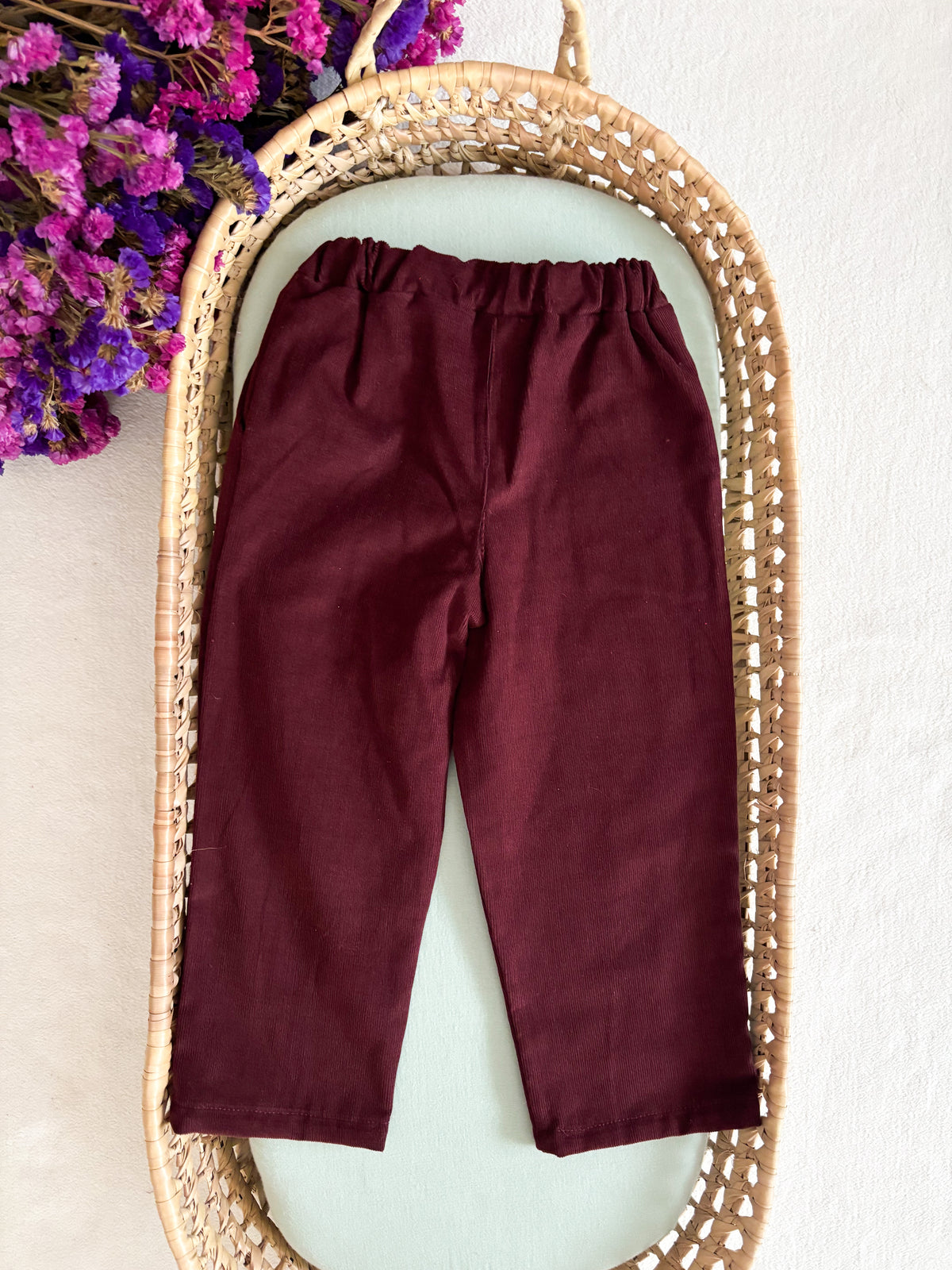 Calça Bombazina Cor Ameixa