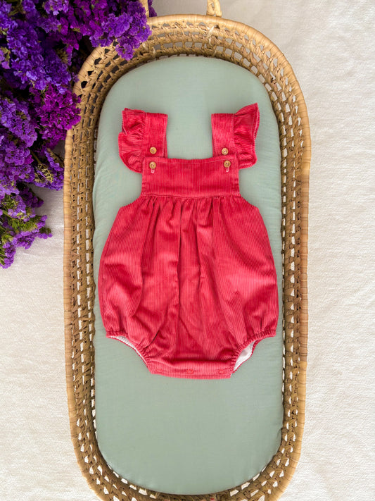 Pink Corduroy Romper