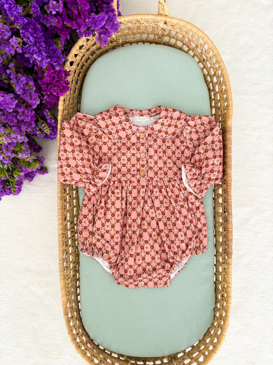 Floral Corduroy Romper