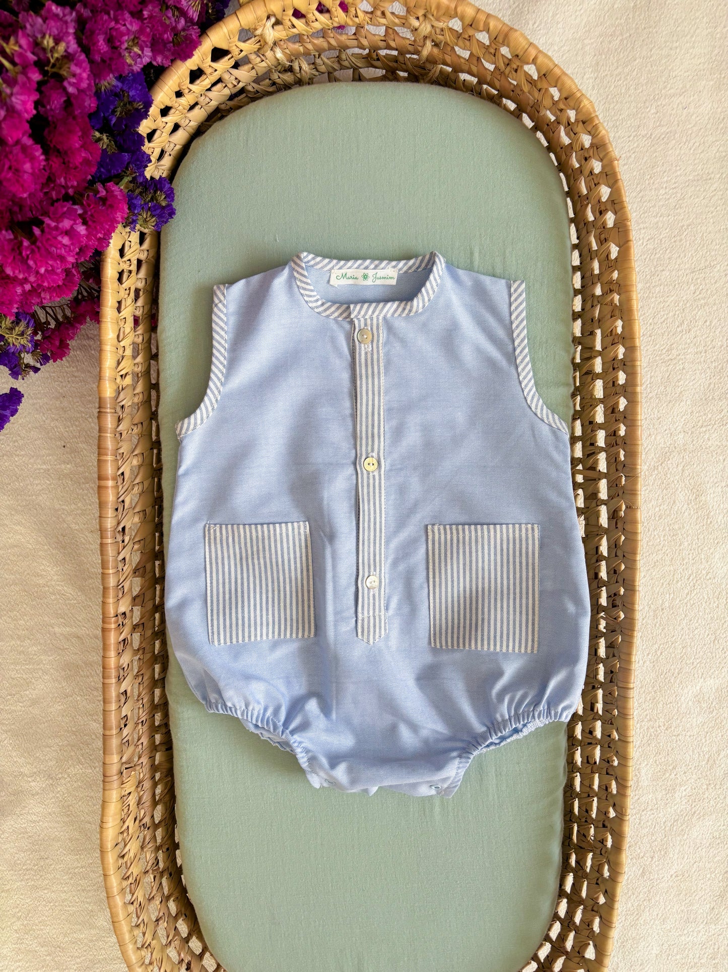 Fofo Oxford Risca Azul