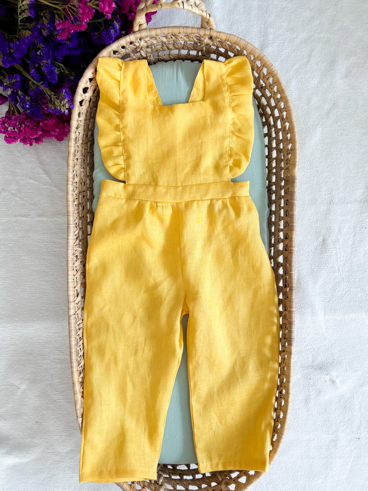 Jardineira Linho Amarelo