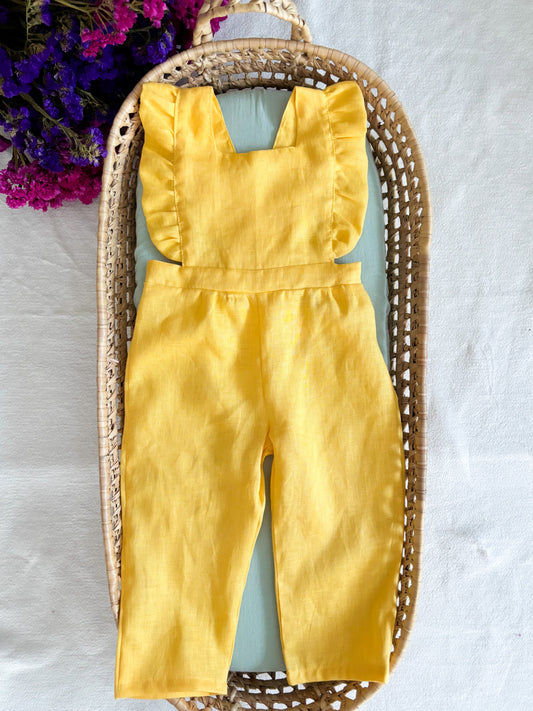 Jardineira Linho Amarelo