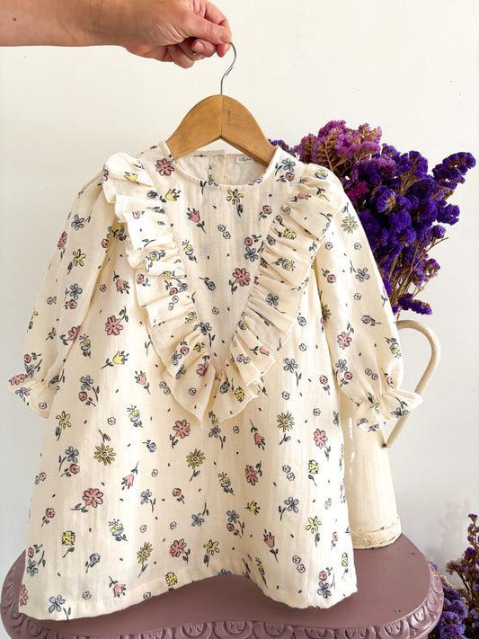 Vestido Musselina Flores