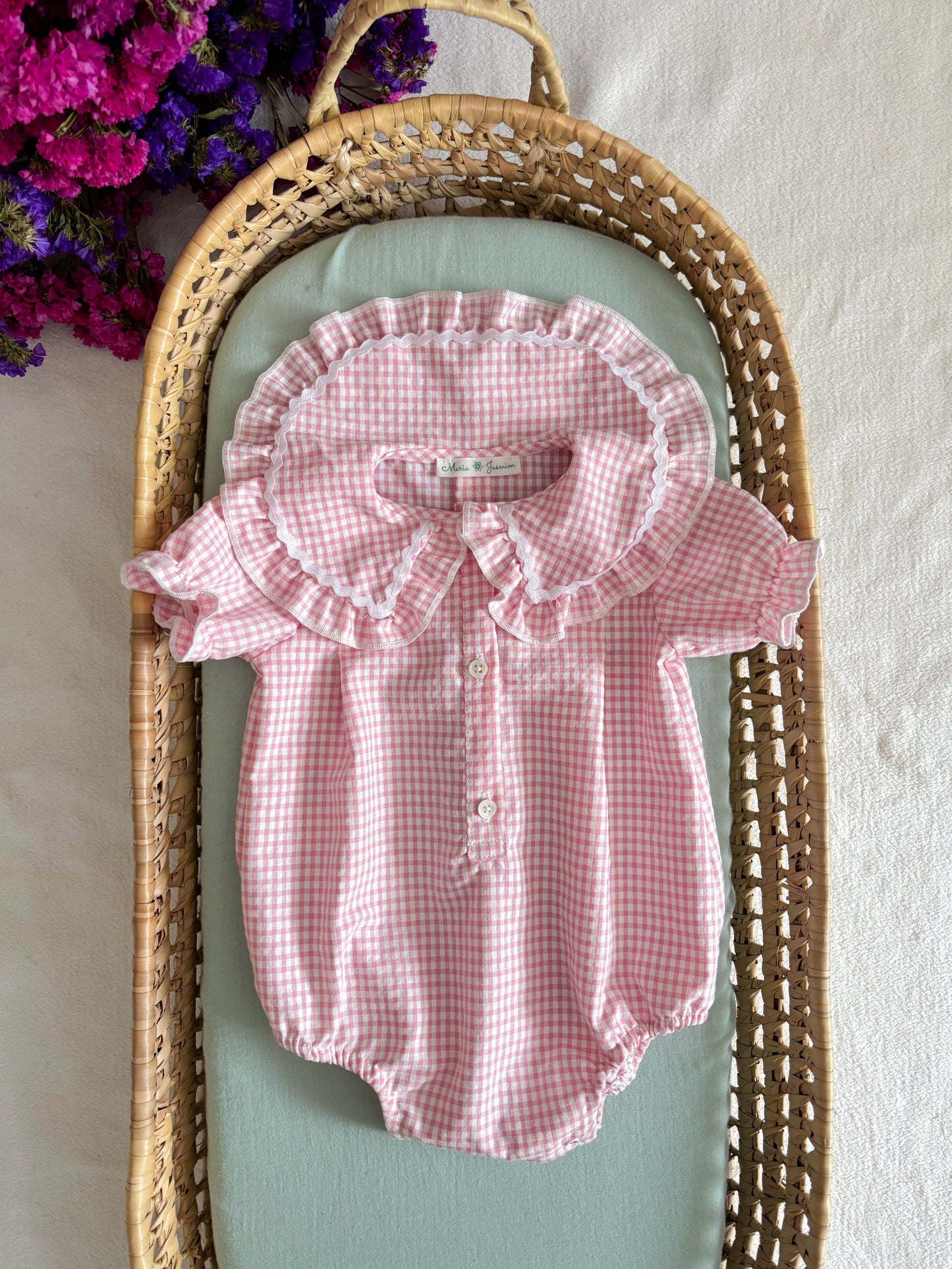 Fofo Vichy Rosa Gola Boneca