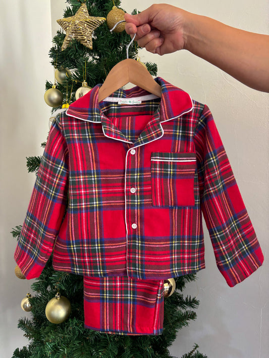 Pijama Clássico Xadrez Vermelho