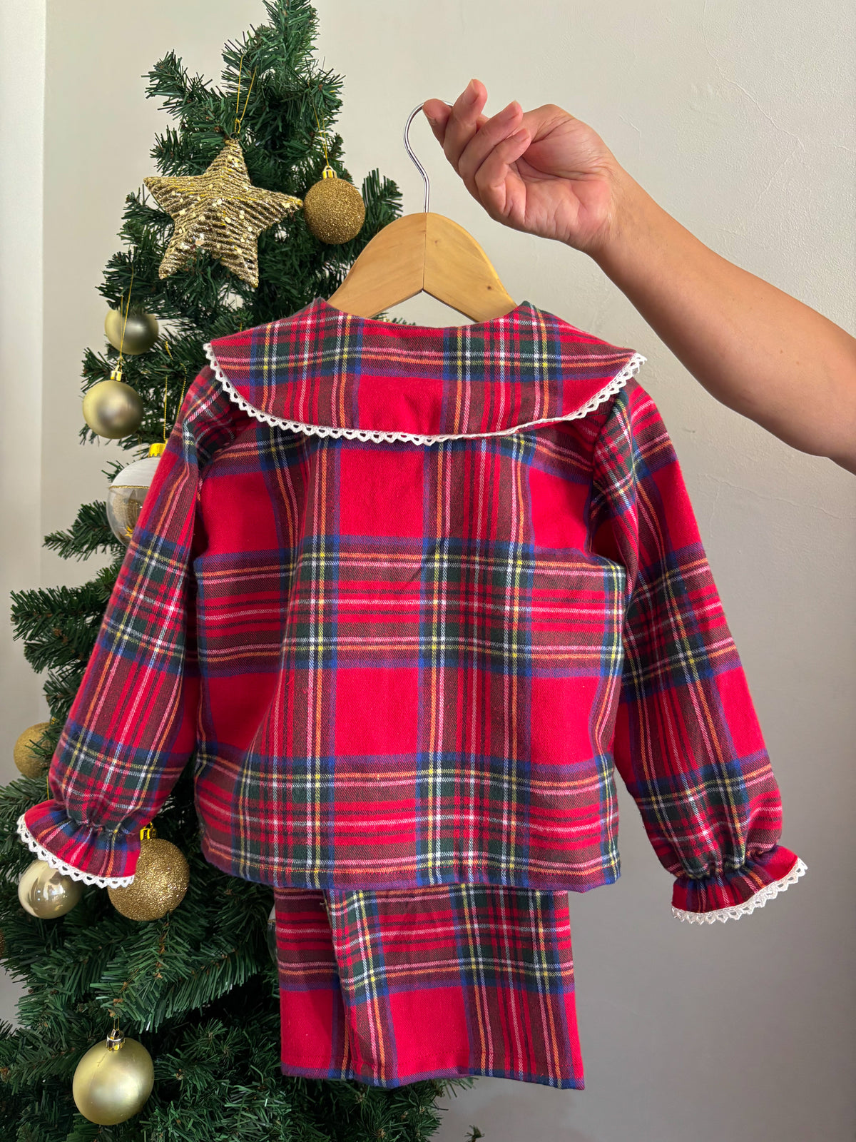 Pijama Gola Boneca Xadrez Natal