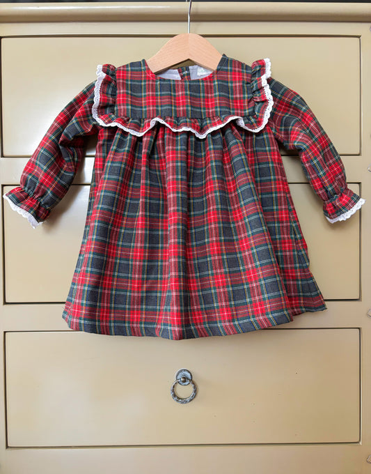 vestido natal tartan