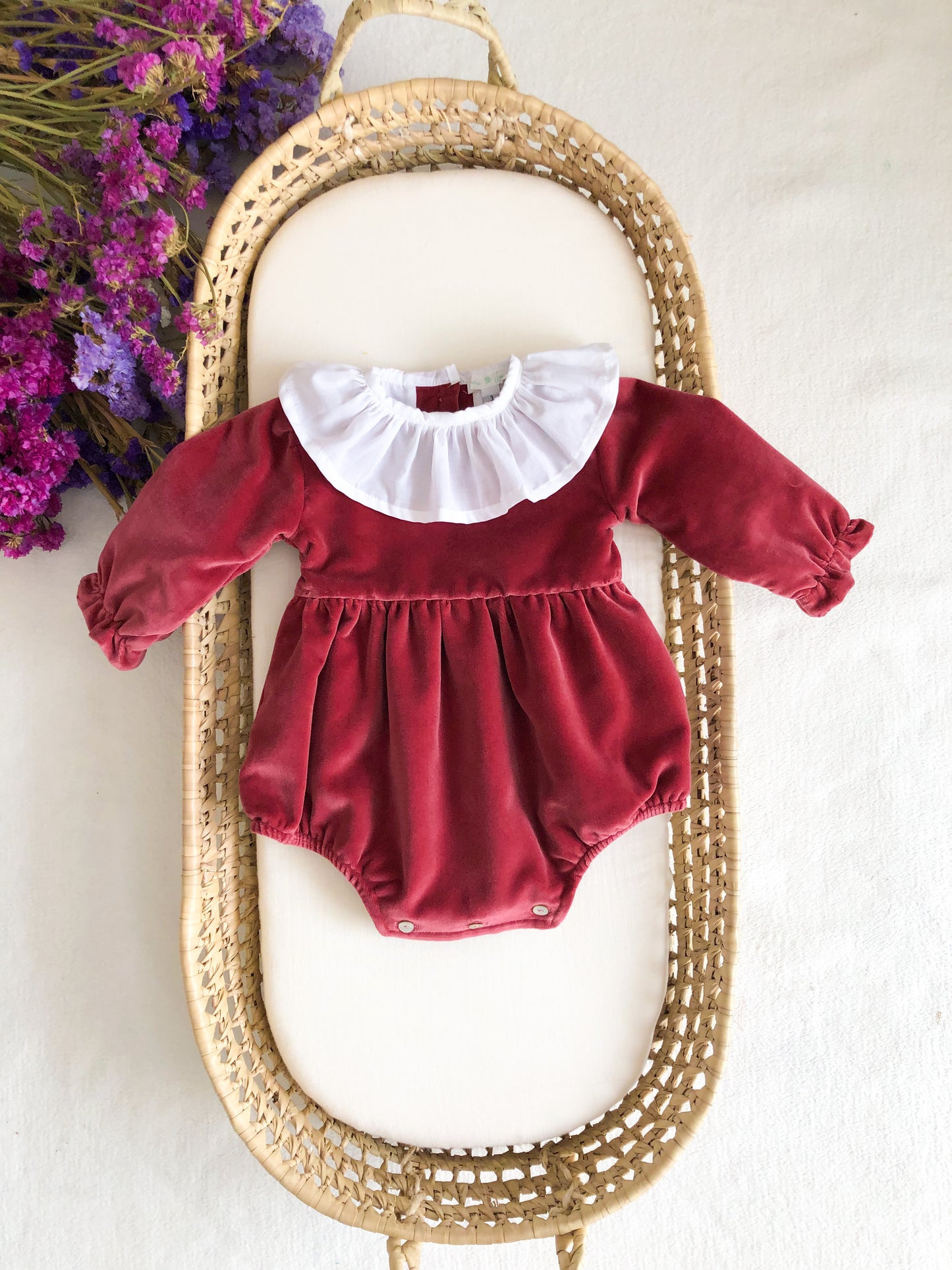 Classic Velvet Fofo Old Pink Romper