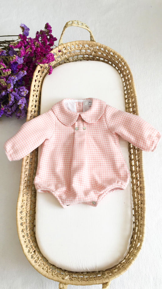 Vichy Pink Romper